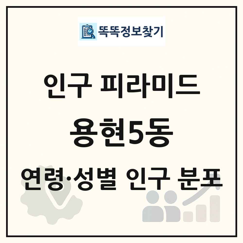 용현5동 인구 피라미드 링크 그림
